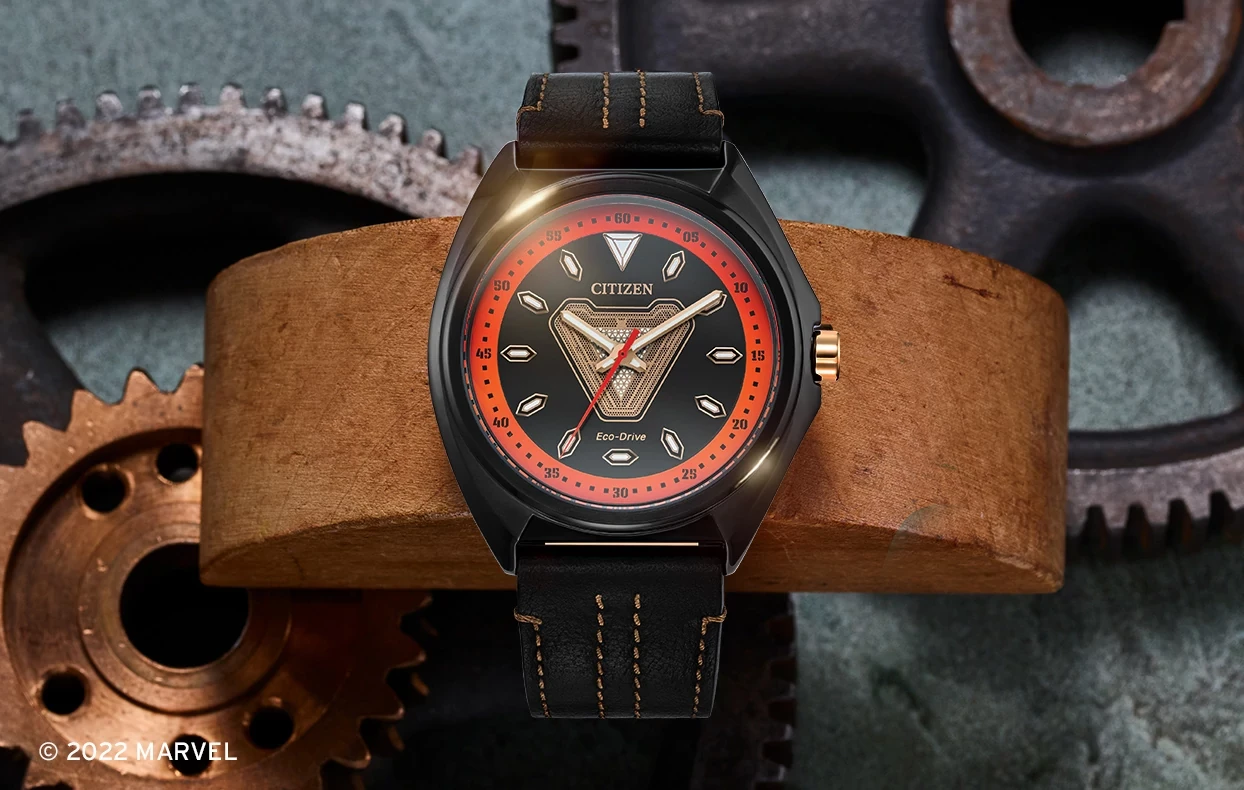 Tony Stark '63 Black Dial Leather Strap AW2075-05W | CITIZEN